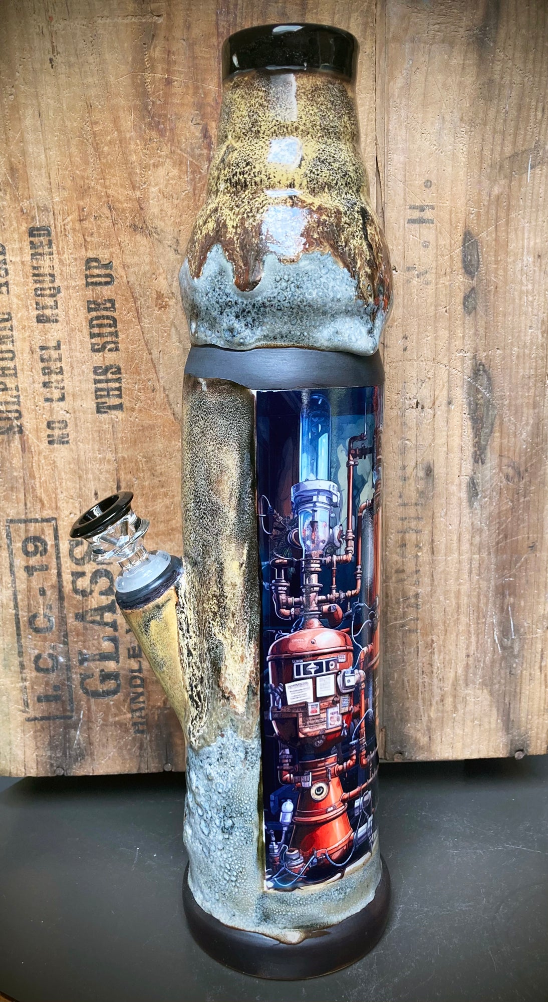 Ceramic Bong - "Inner Workings"