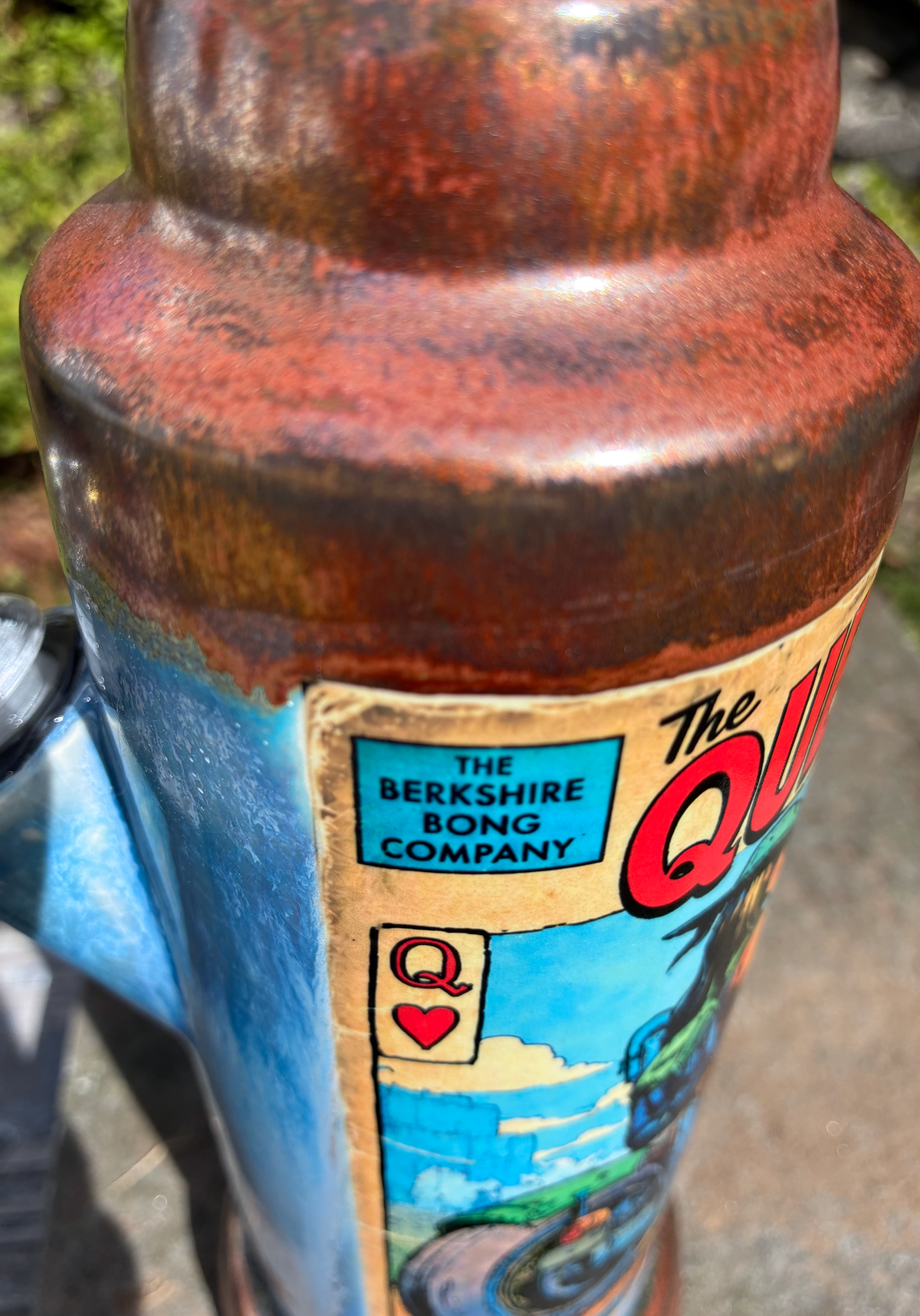 Queen of Hearts Biker Ceramic Bong