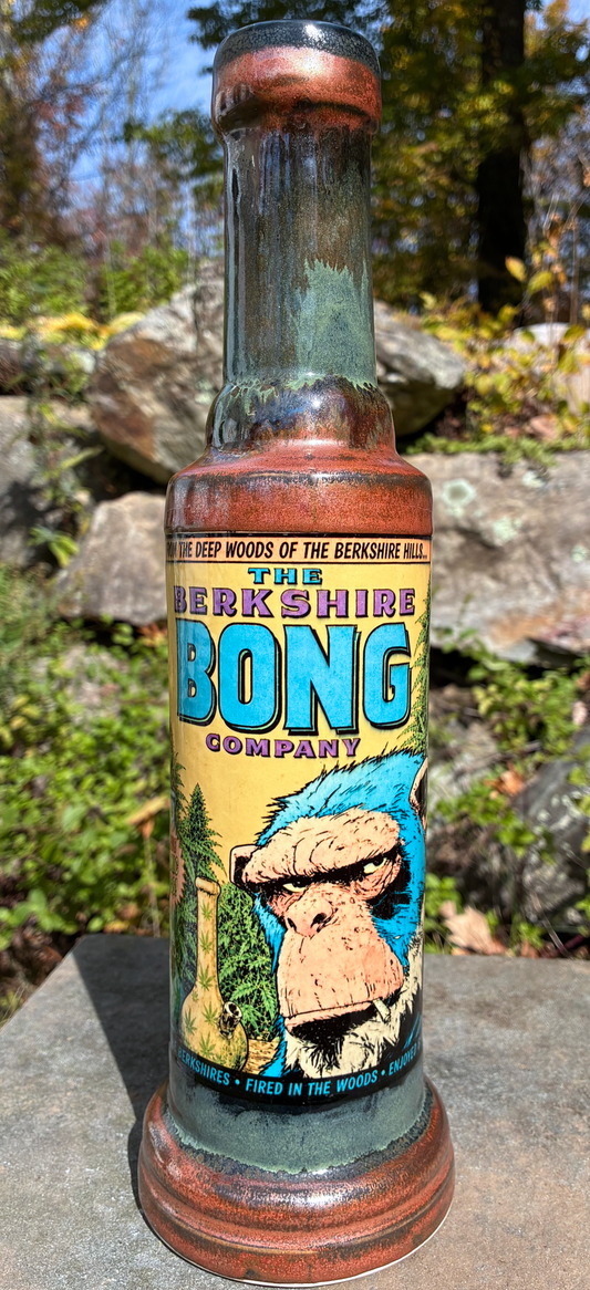Stoned Strong Blue Chimp Handmade Ceramic Bong