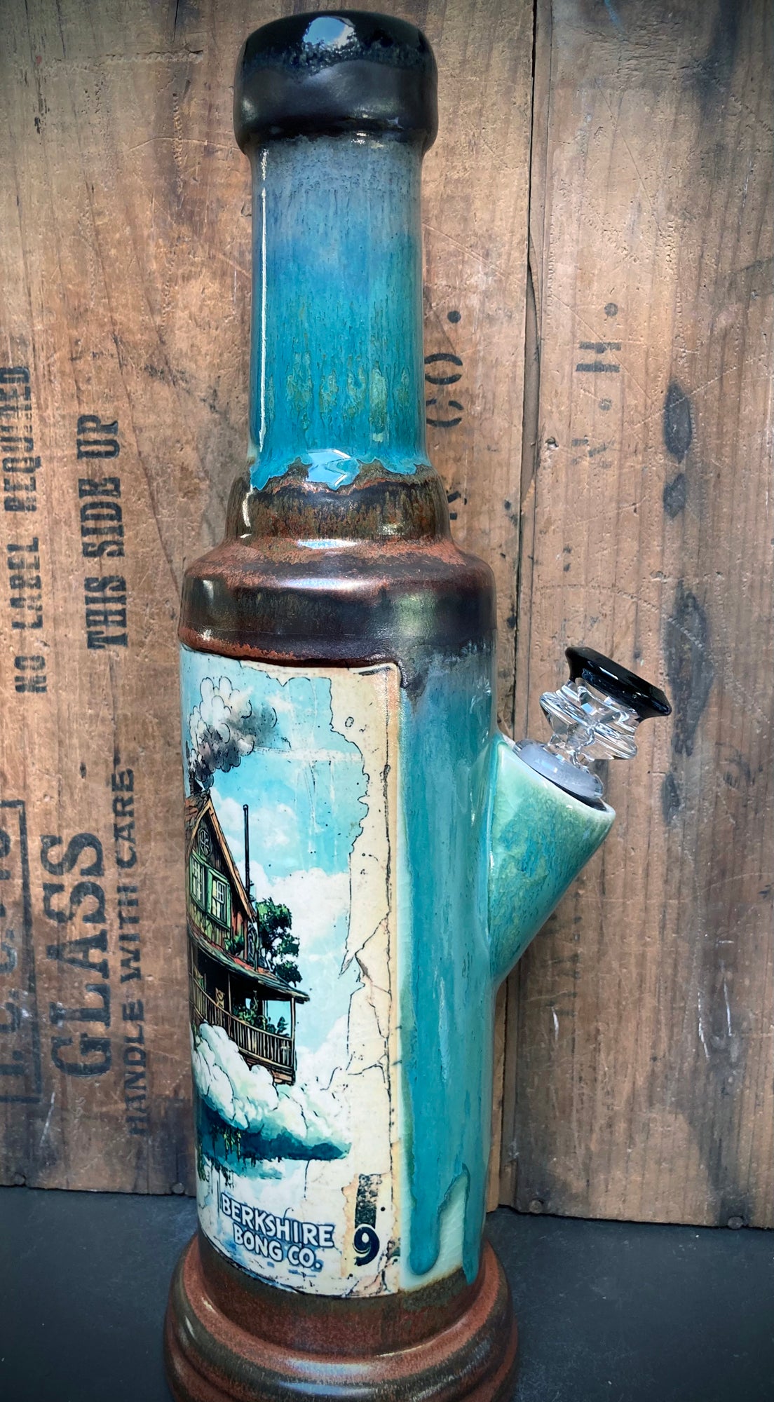 cozy floating house bong cloud nine art collectible from berkshire bong company