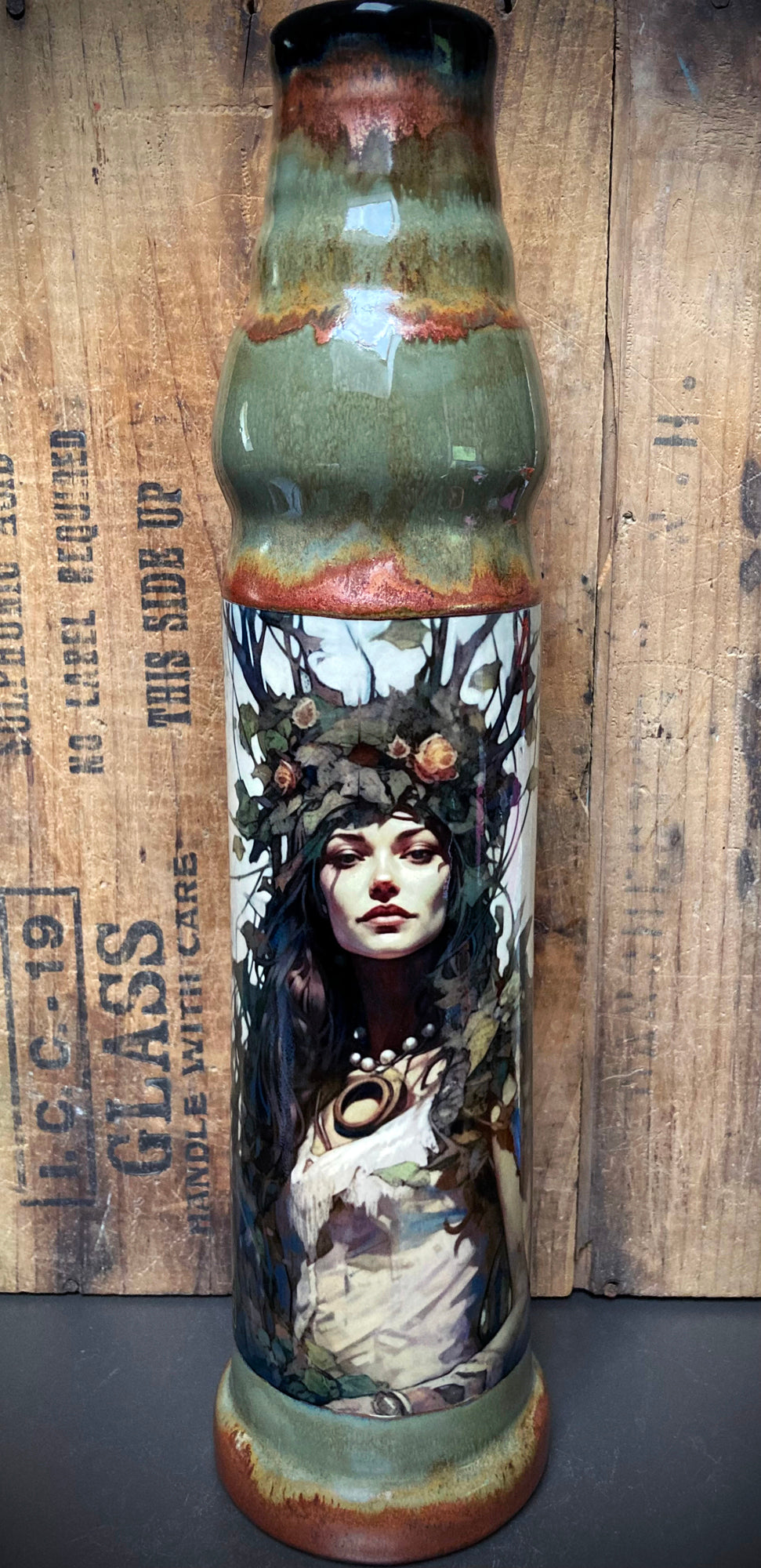 Ceramic Bong - "Woodland Spirit Guide"