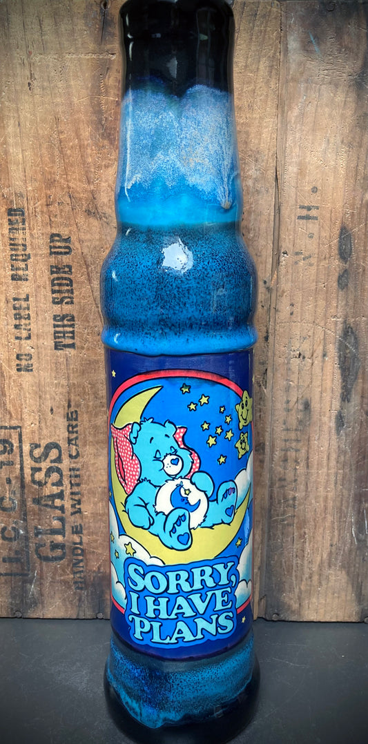 Berkshire Bong Company Ceramic Bong Care Bear Blue Ceramic Glazes featuring a colorful design and playful theme