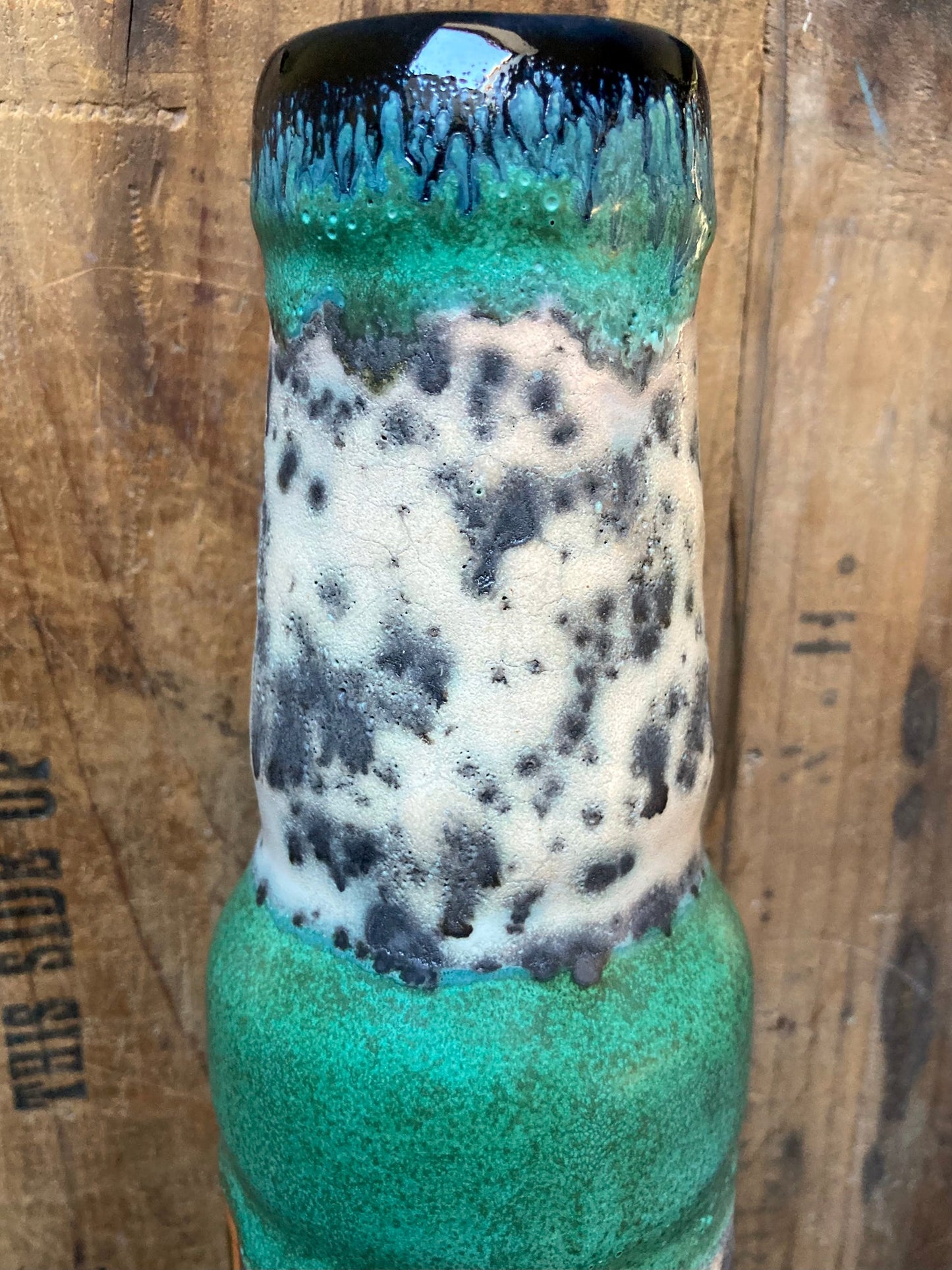 Ceramic Bong Dragon Crew Old Weathered Glazes with Unique Texture and Colors from Berkshire Bong Company