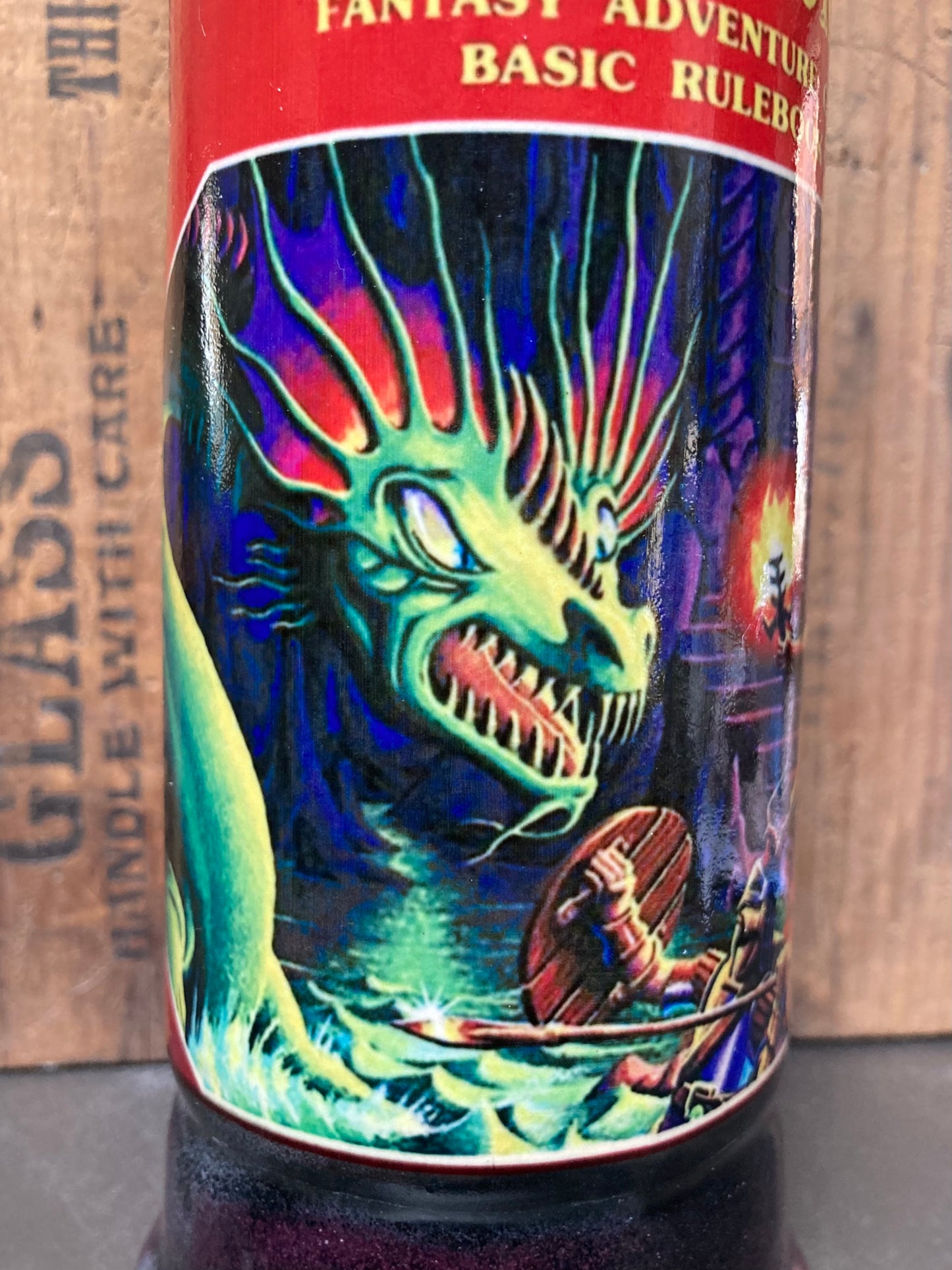 Ceramic Bong Dungeons And Dragons Rulebook featuring vibrant art of a dragon in a fantasy scene