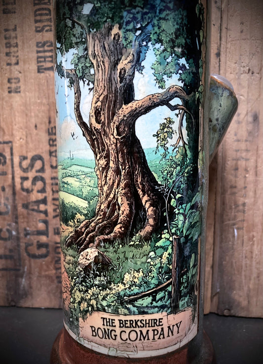 Ceramic Bong Magical Hills Trees And Woodland Path featuring a detailed tree illustration