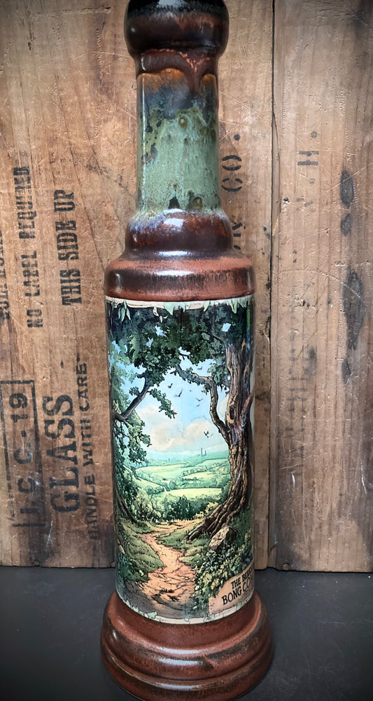 Berkshire Bong Company Ceramic Bong Magical Hills Trees And Woodland Path with detailed landscape design