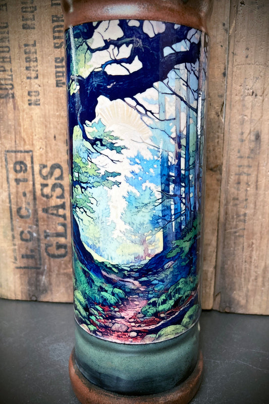 Ceramic Bong My Favorite Tree The Berkshires featuring woodland forest design and deep natural colors