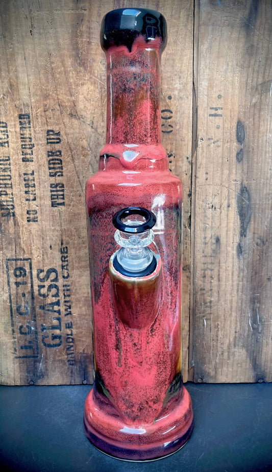 Ceramic bong The Big Bad Wolf with vibrant colors and unique design for smoking enthusiasts