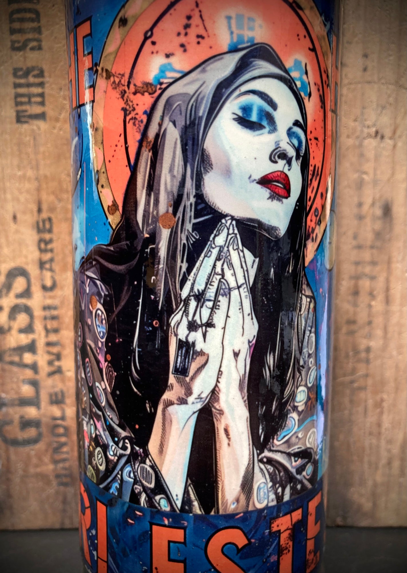 Ceramic Bong The High Priestess Tarot Card featuring a stylish design with vibrant colors and intricate details