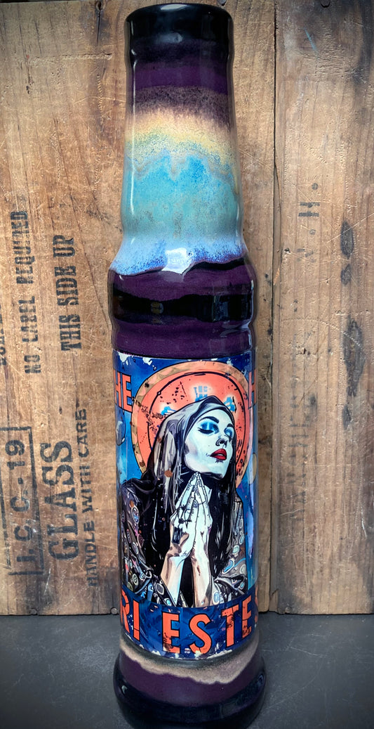 Ceramic Bong The High Priestess Tarot Card with vivid artwork and colorful design for unique smoking experience