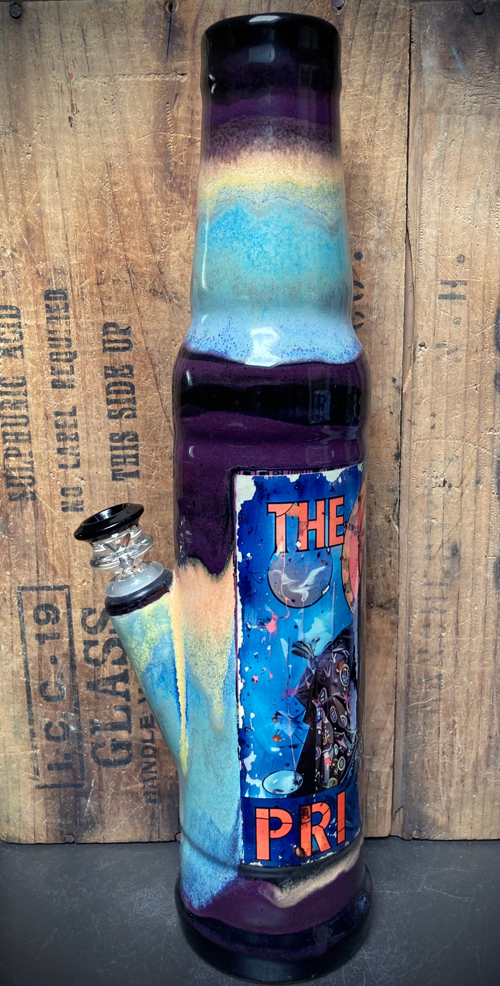 Ceramic Bong The High Priestess Tarot Card featuring vibrant colors and intricate designs