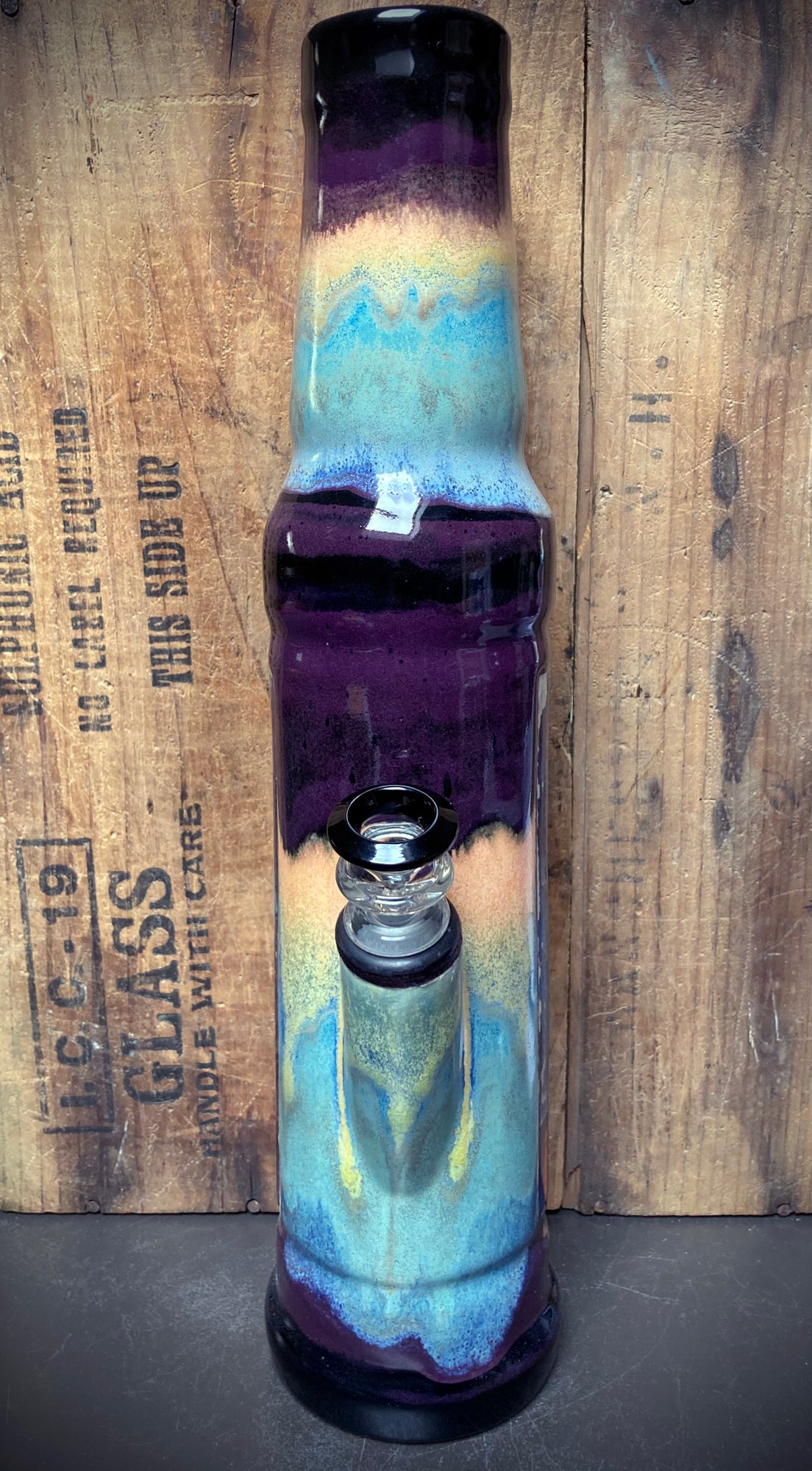 Ceramic Bong The High Priestess Tarot Card with unique glaze design and sturdy construction