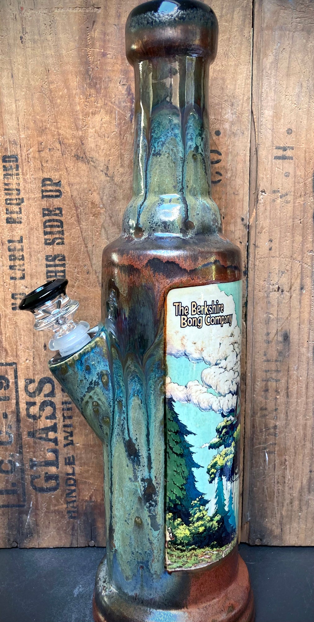 Charming Rustic Tree House Deep Woods And Trees Bong by Berkshire Bong Company featuring a unique design