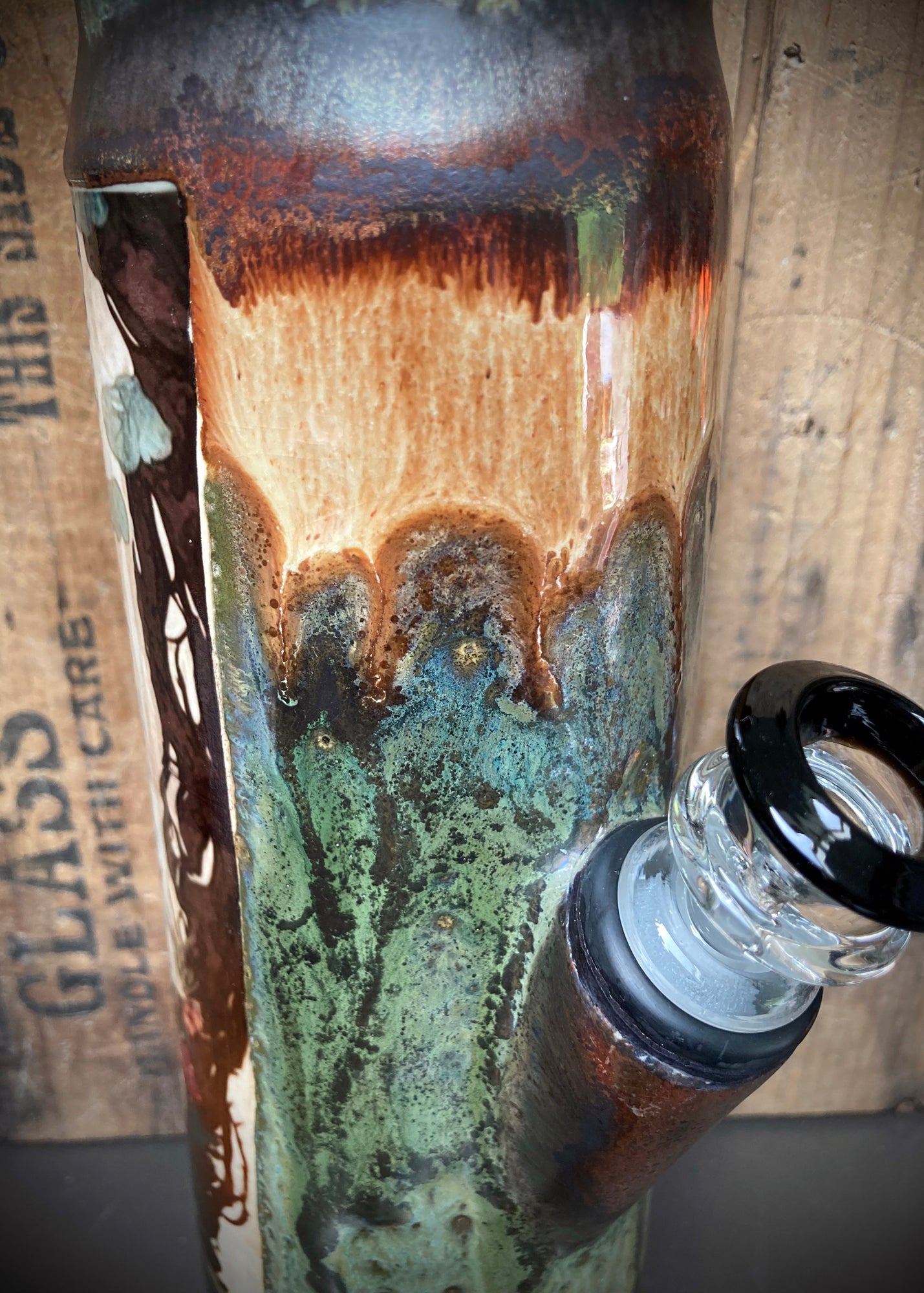 Ceramic Bong - "Woodland Royalty - Fox Queen"