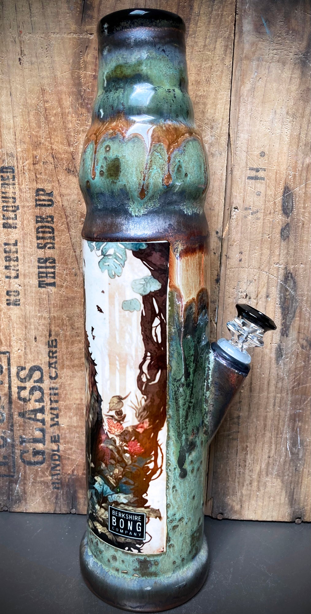 Ceramic Bong - "Woodland Royalty - Fox Queen"