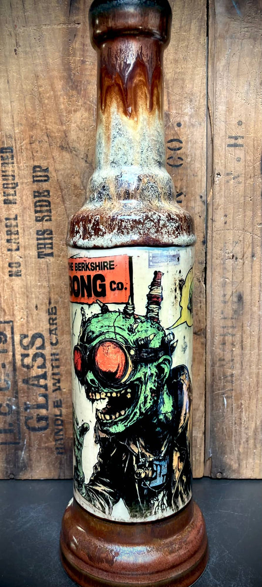 Handmade Ceramic Bong Laughing Emoji Dead featuring a unique design with vibrant colors