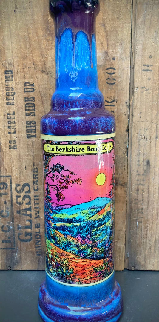 Handmade Ceramic Bong Magical Sunset Glow with vibrant colors and scenic landscape design from Berkshire Bong Company