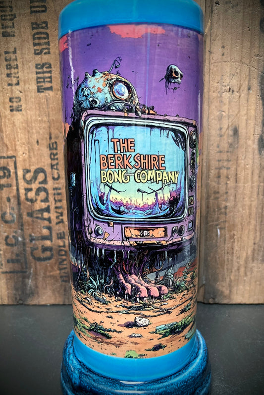 Handmade Ceramic Bong My Favorite Vintage TV Show featuring colorful retro design by Berkshire Bong Company