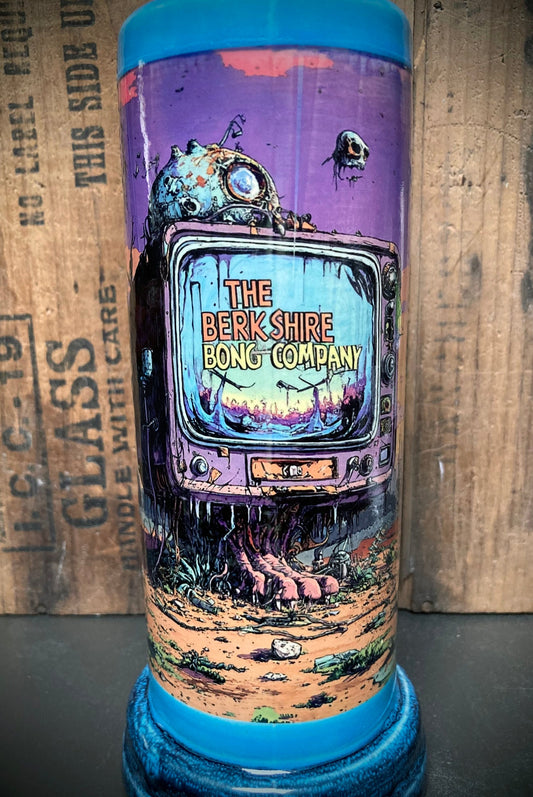 Handmade Ceramic Bong My Favorite Vintage TV Show featuring colorful retro design by Berkshire Bong Company