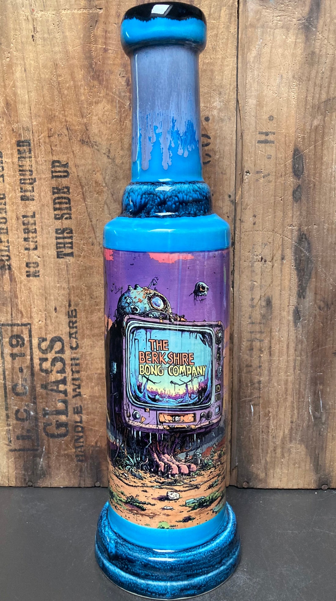Handmade Ceramic Bong My Favorite Vintage TV Show featuring bright colors and unique design