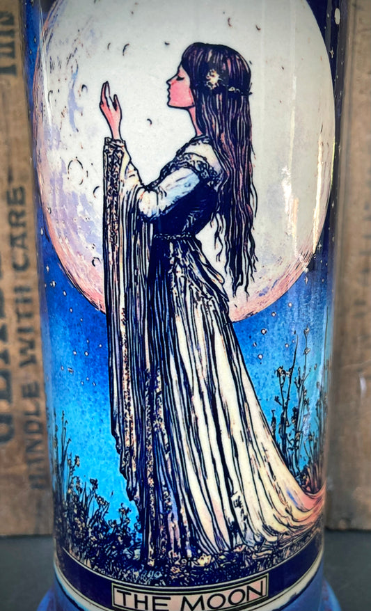 The Moon Tarot Card on a bong