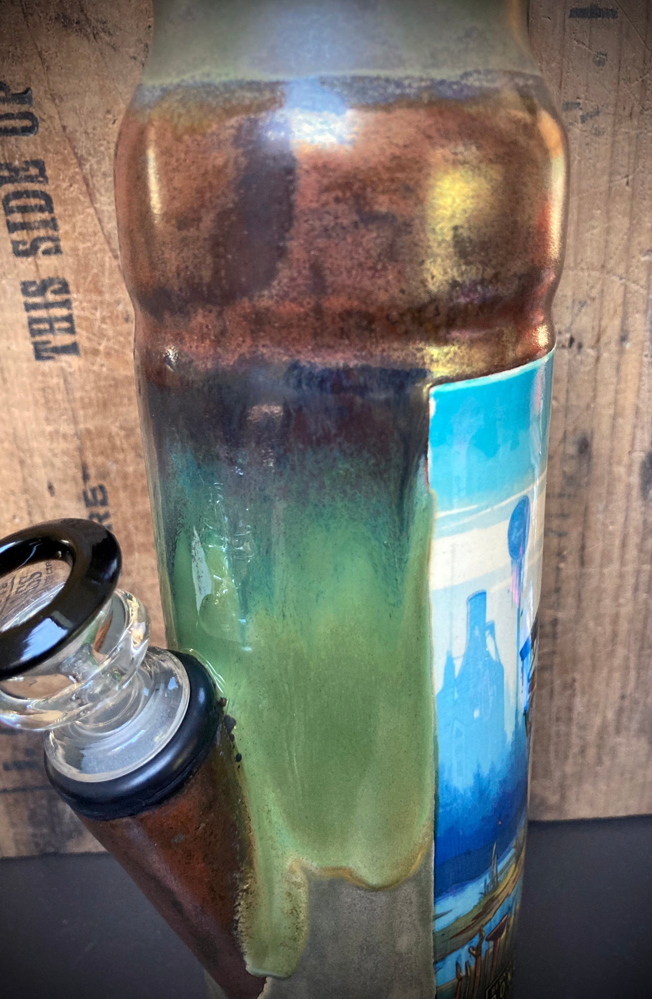 Ceramic Bong - "Greetings from the Swamp!"