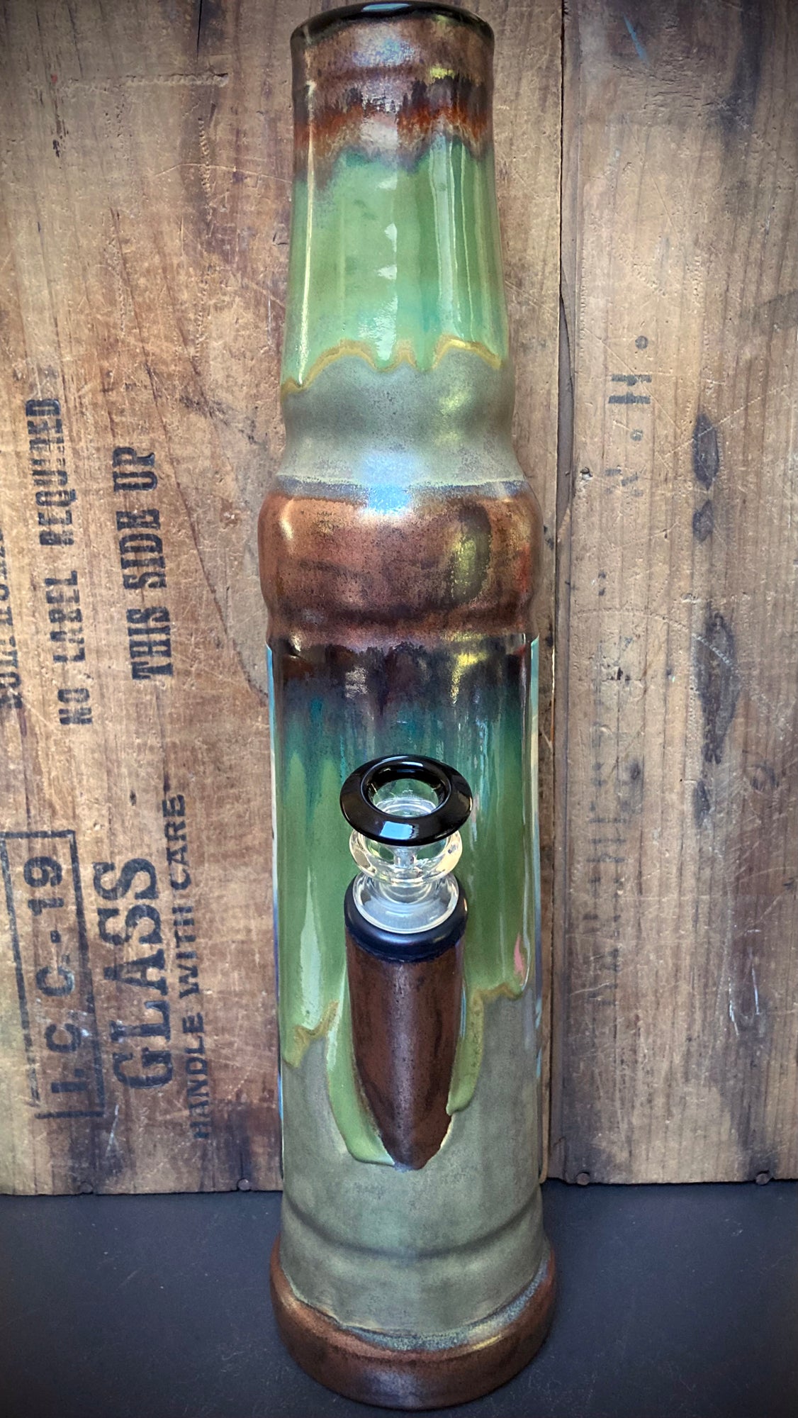 Ceramic Bong - "Greetings from the Swamp!"