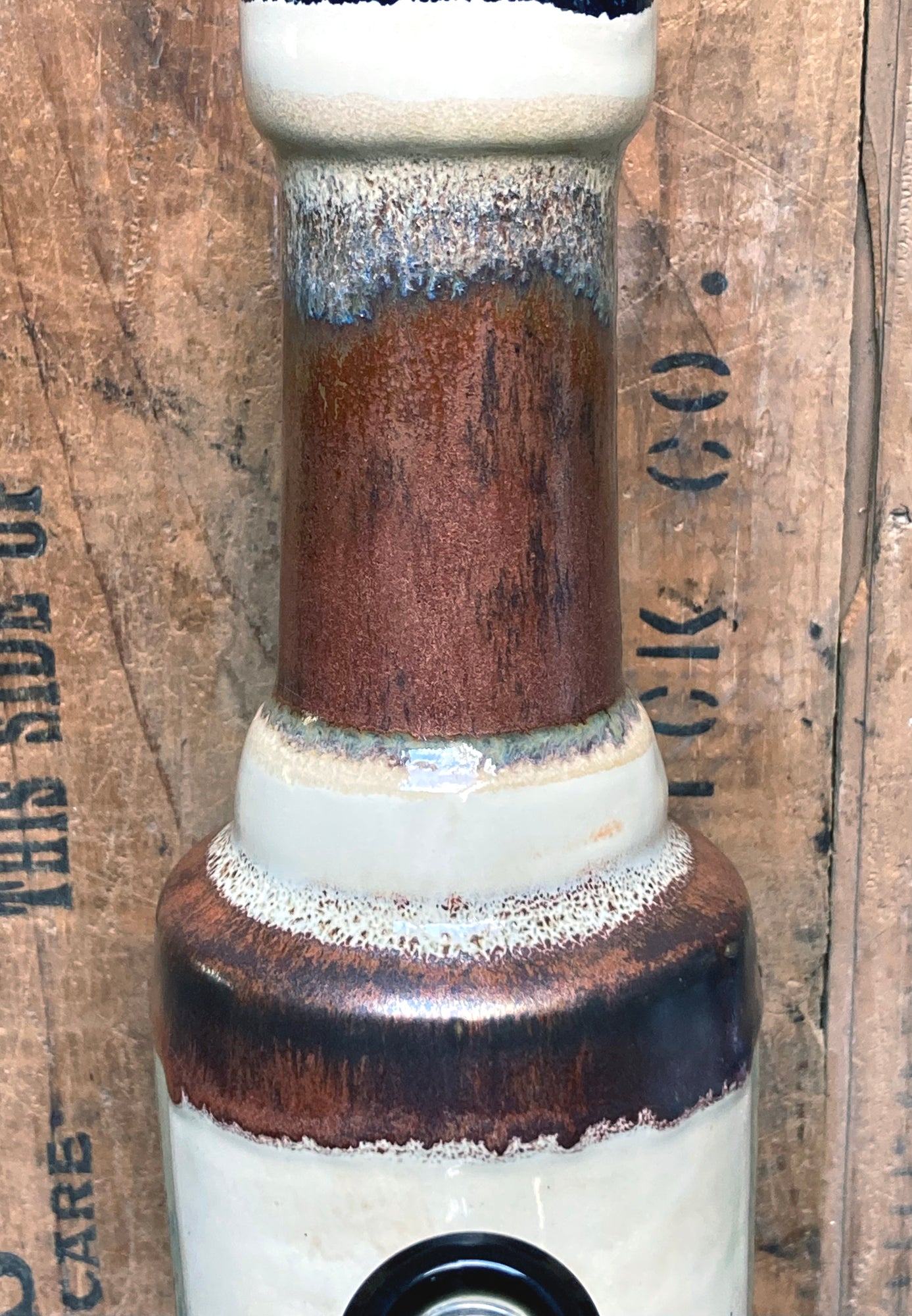 Handmade Ceramic Bong Trucking and Carting Design Green Truck with Graffiti