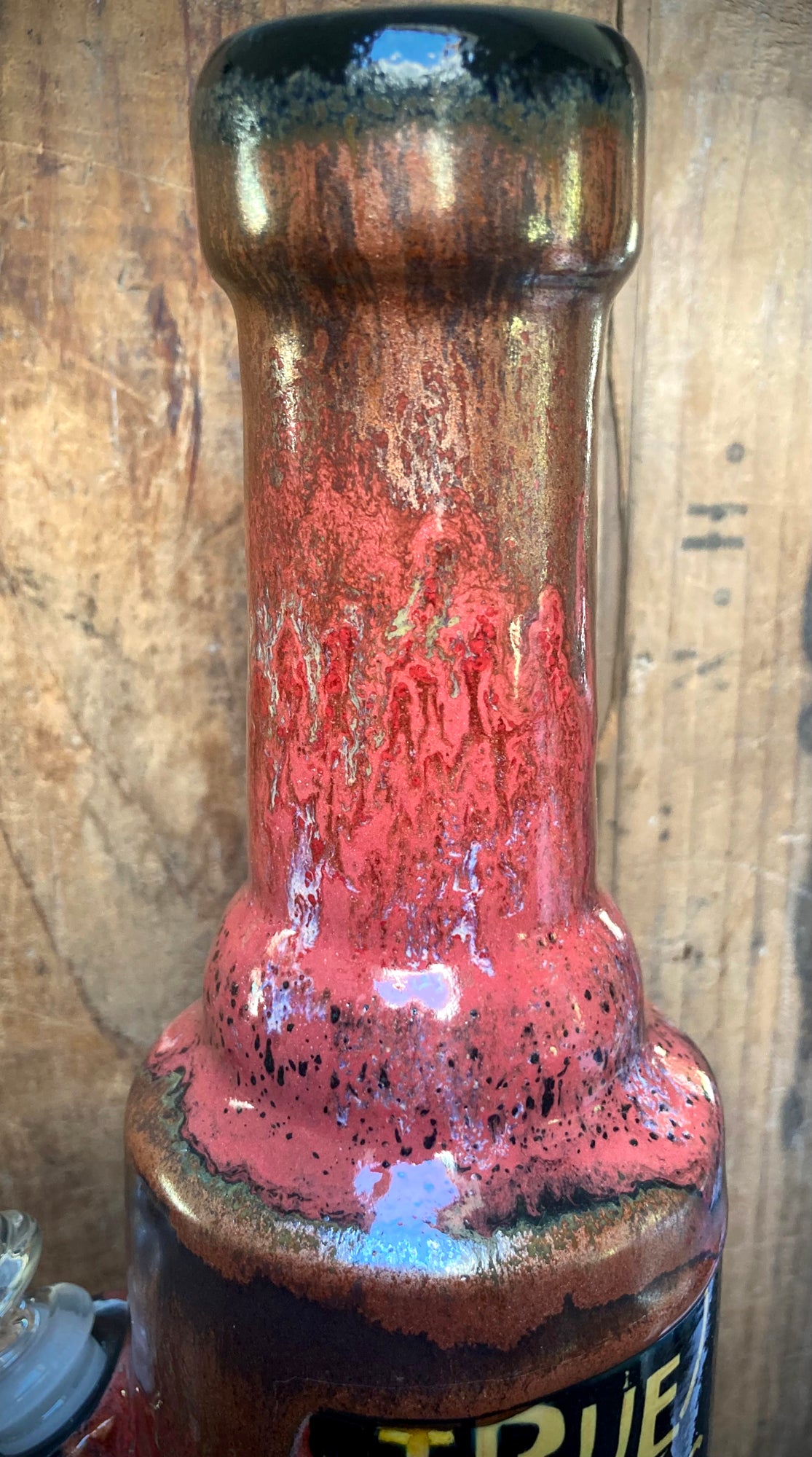 Unique vintage comic art ceramic bongs with a glossy finish and intricate detailing