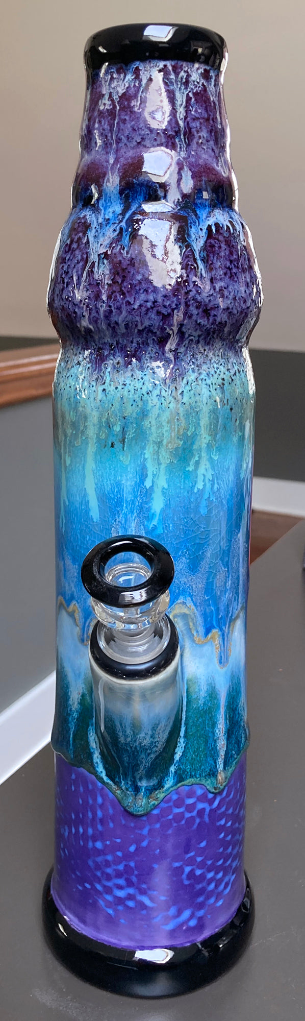 Ceramic Bong - Purple Top & Bottom