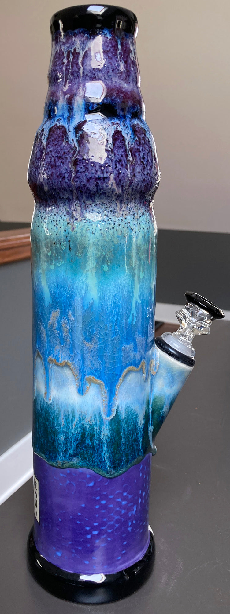 Ceramic Bong - Purple Top & Bottom