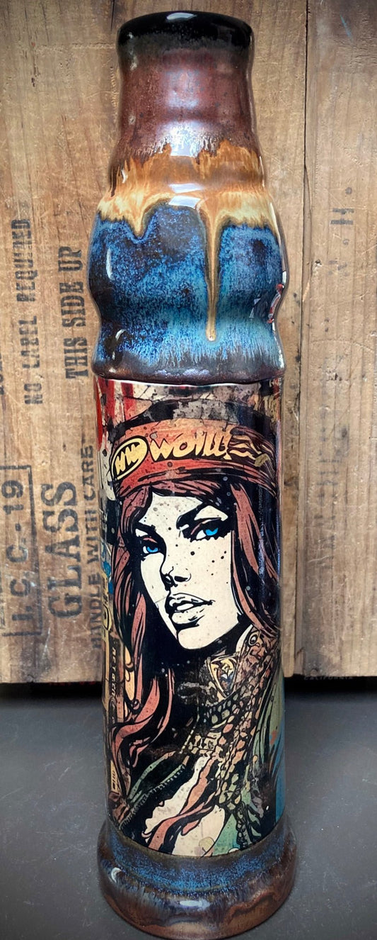 Ceramic Bong - "Outlaws & Free Spirits - 21st Century Hippie"