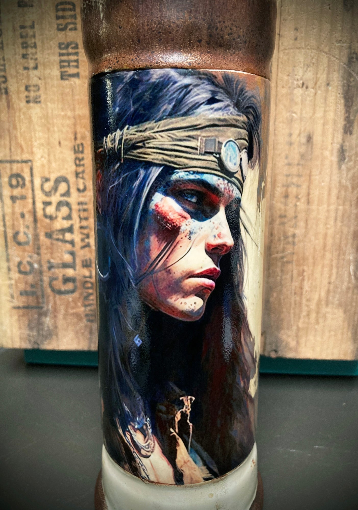 Ceramic Bong - "Outlaws & Free Spirits - War Paint"