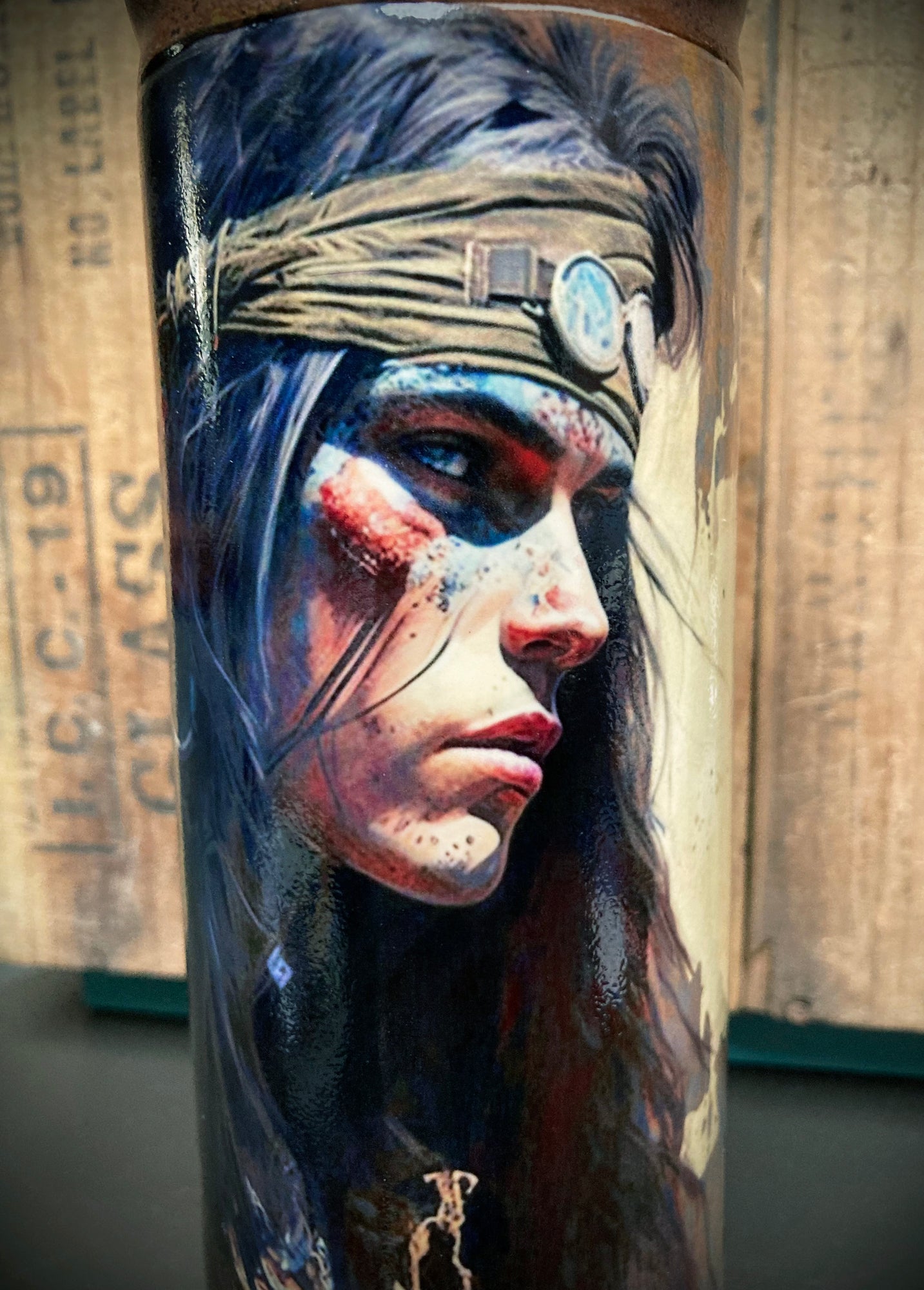 Ceramic Bong - "Outlaws & Free Spirits - War Paint"