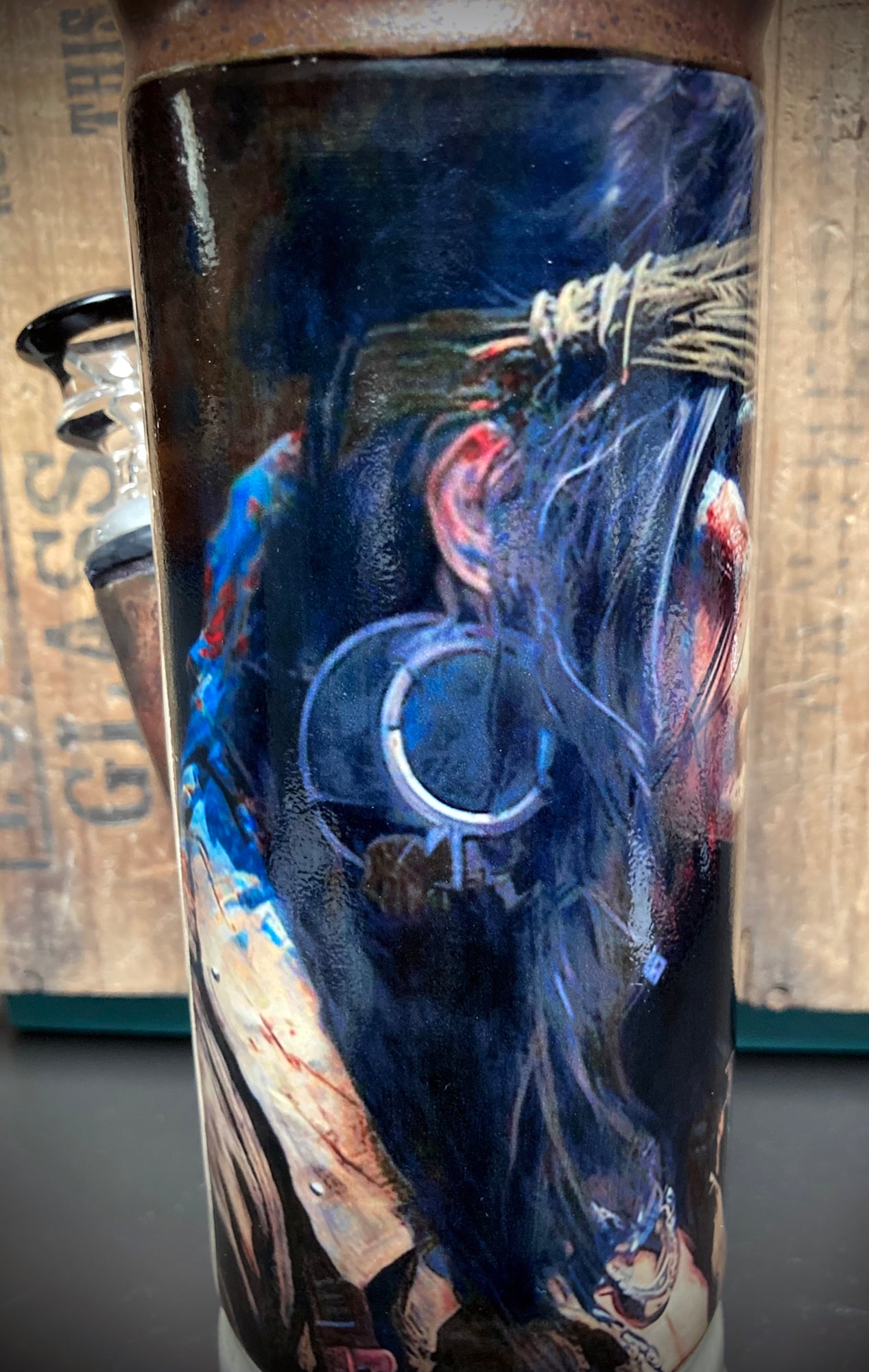 Ceramic Bong - "Outlaws & Free Spirits - War Paint"