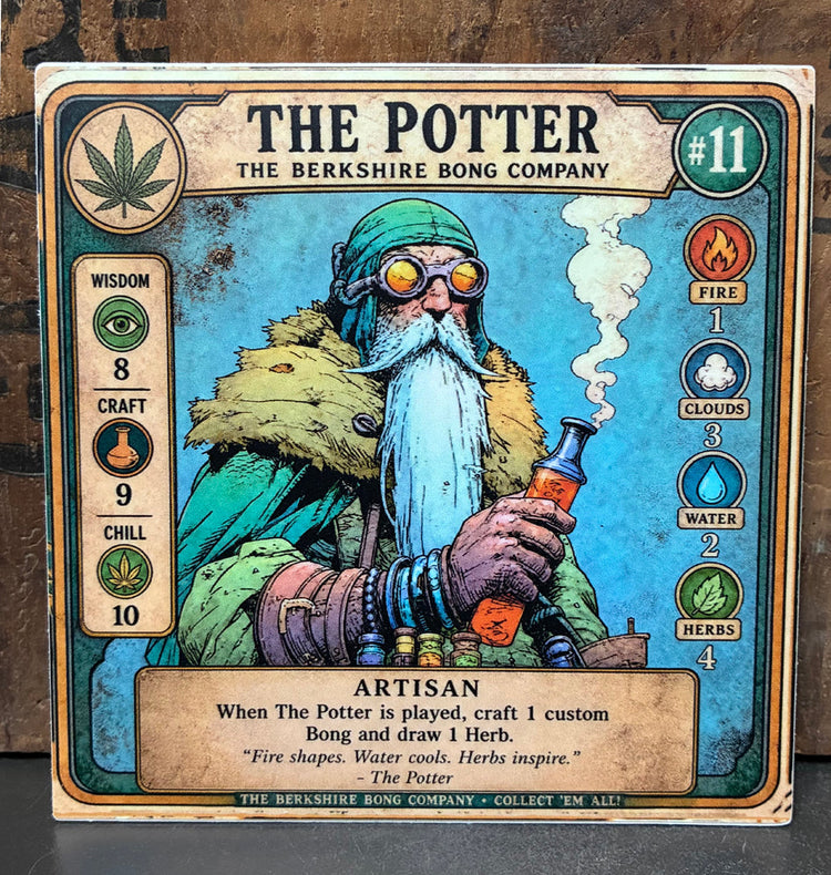 The Potter illustrated fantasy trading-card sticker