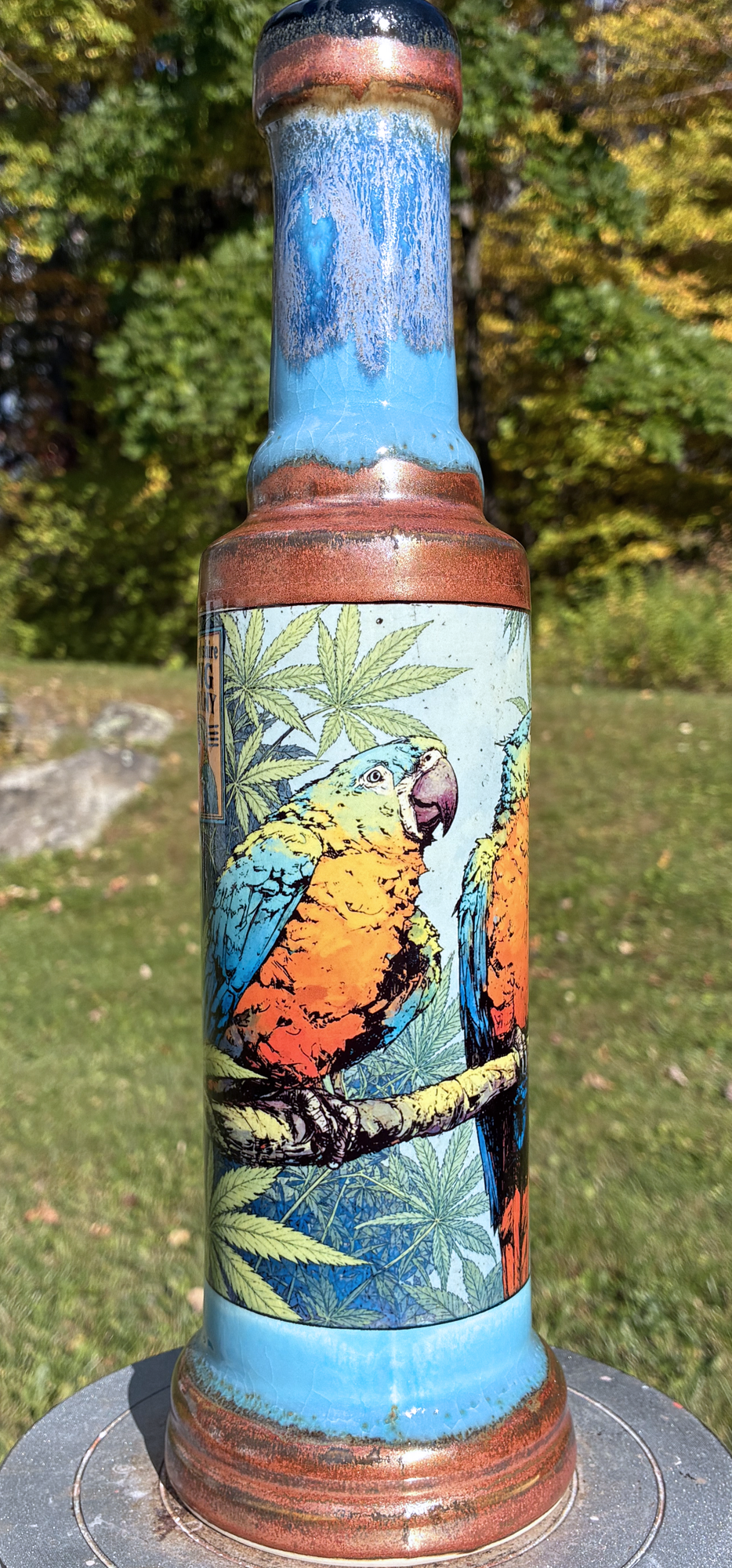 Endless Summer Bright Parrot Ceramic Bong