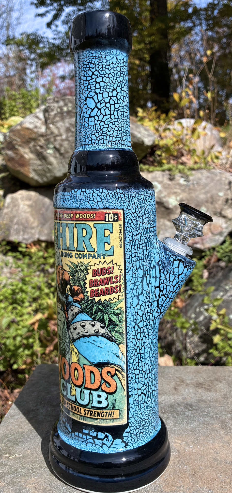 Deep Woods Fight Club Handmade Ceramic Bong