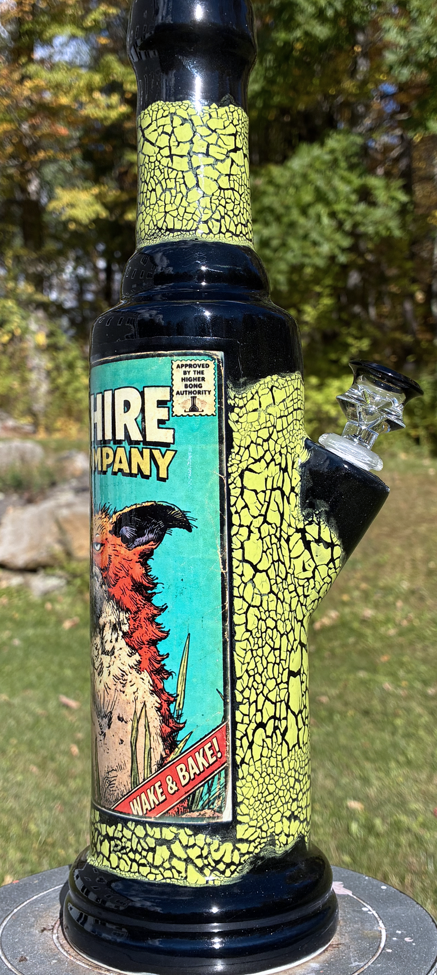 Wake and Bake Fox Handmade Ceramic Bong