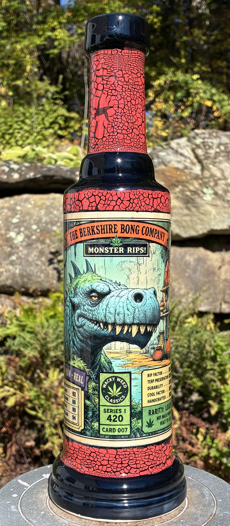 Monster Rips Dinosaur Handmade Ceramic Bong