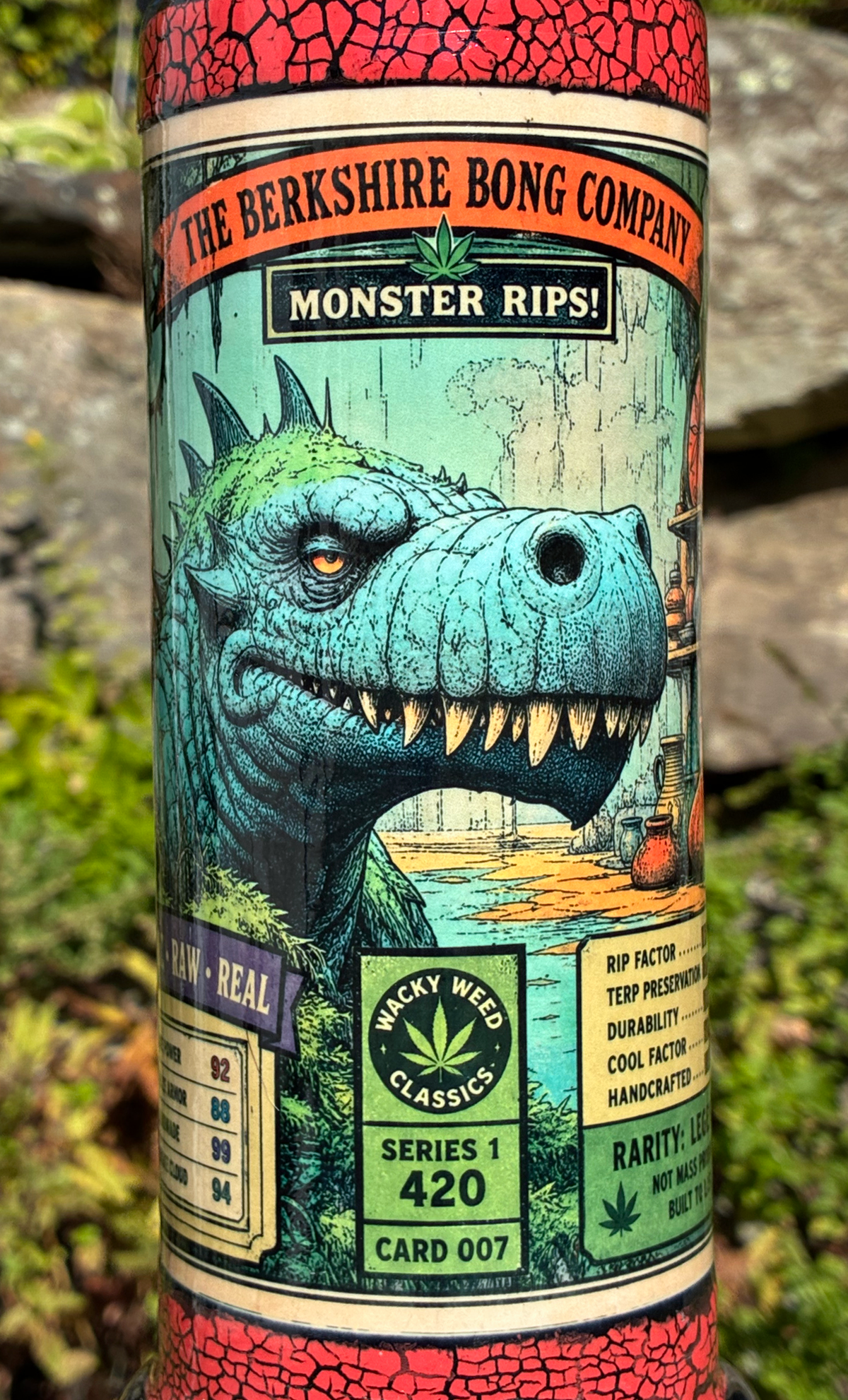 Monster Rips Dinosaur Handmade Ceramic Bong