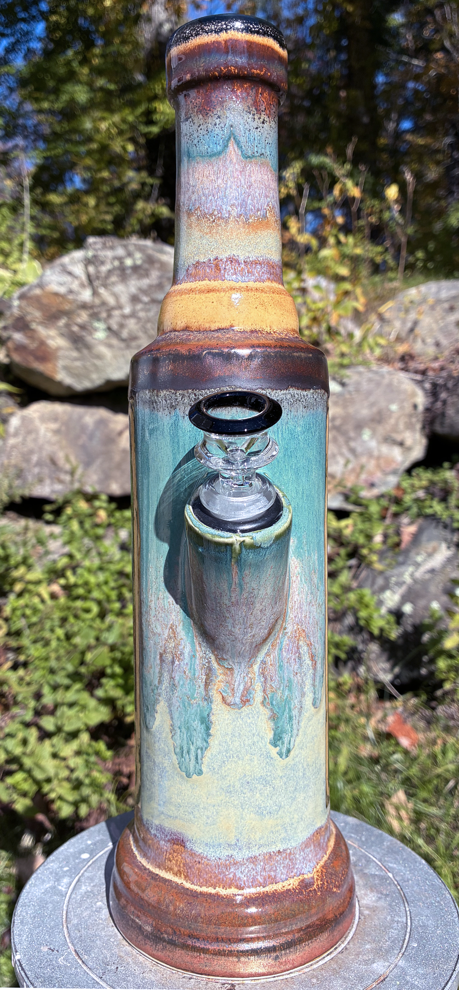 Queen of Clubs Handmade Ceramic Bong