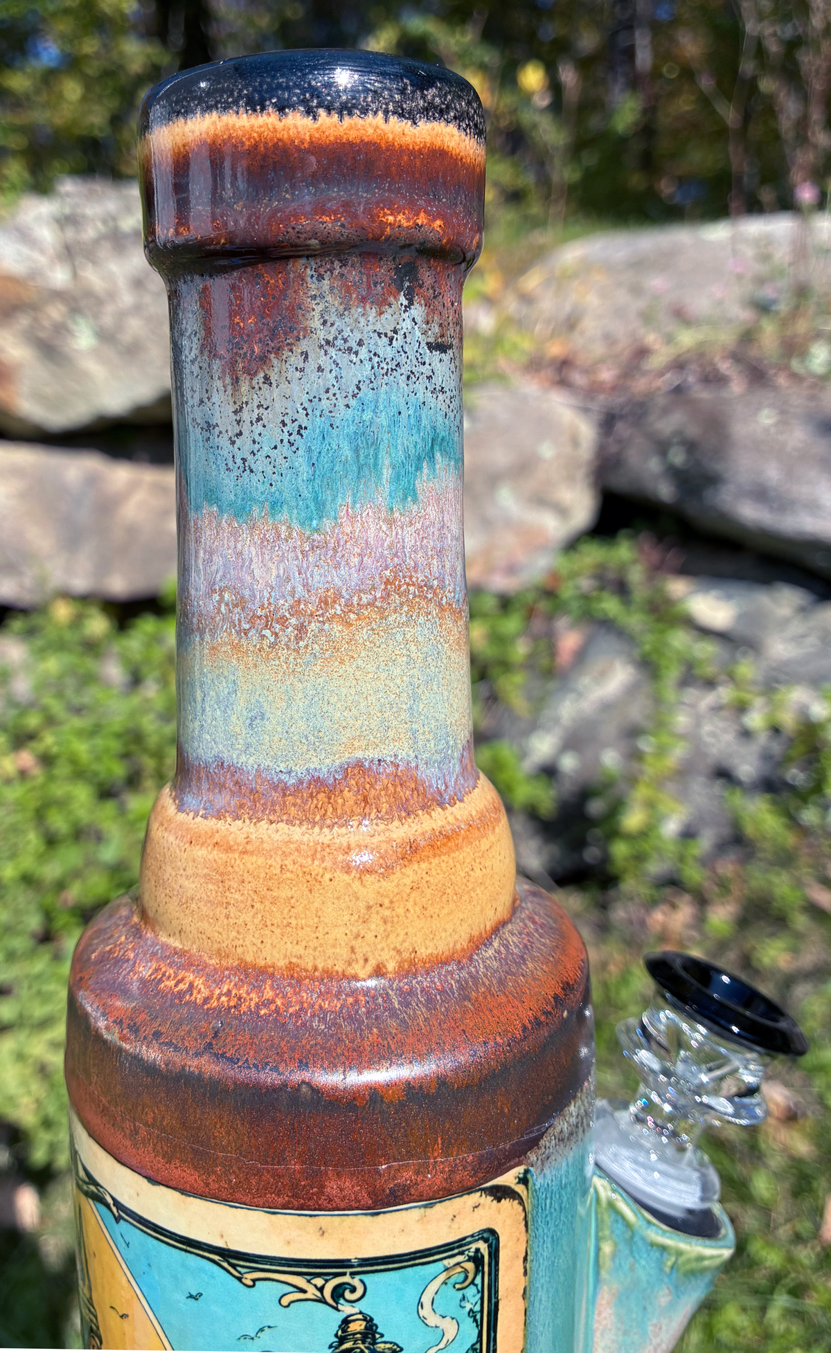 Queen of Clubs Handmade Ceramic Bong