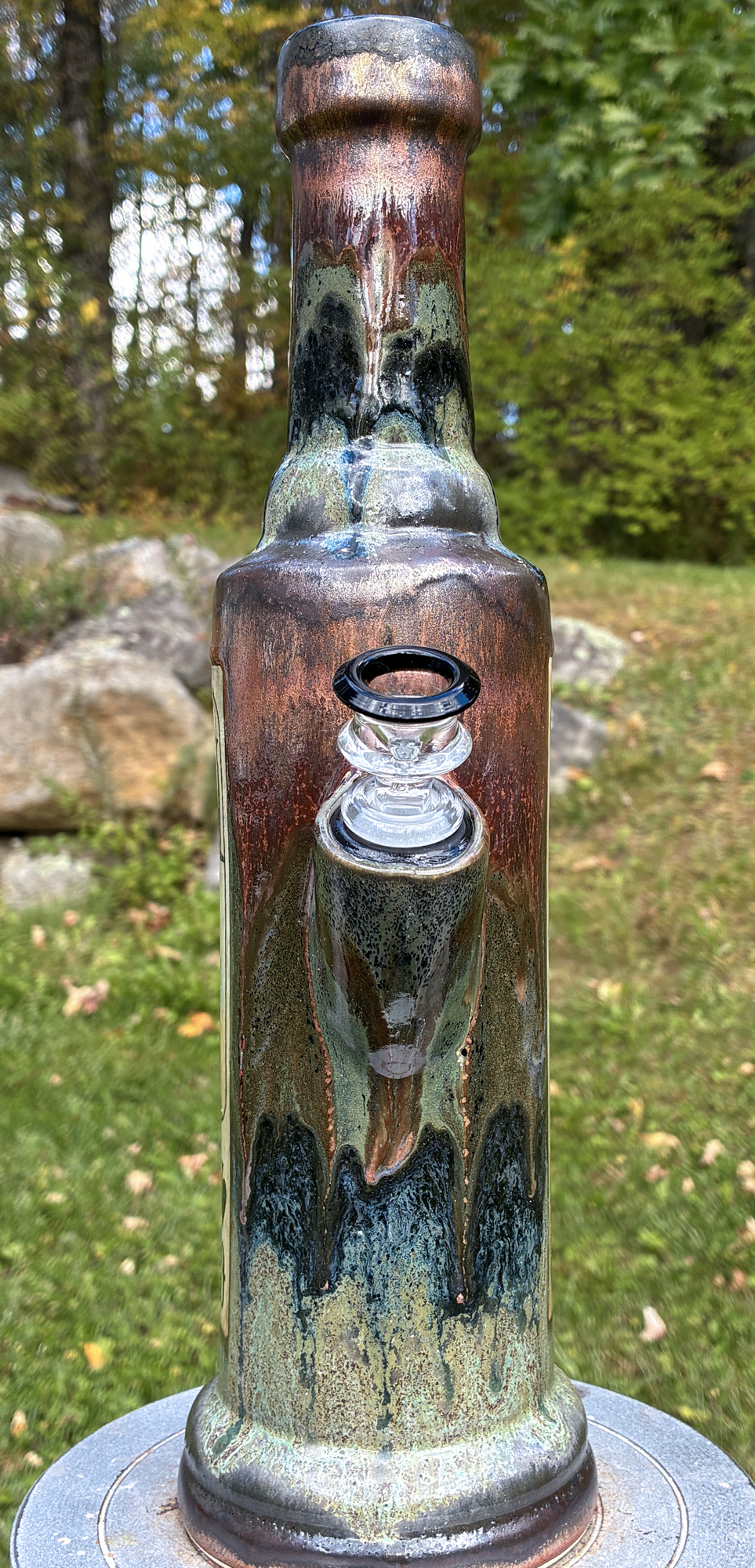 Queen of Spades Ceramic Bong Outlaw Playing Card Art