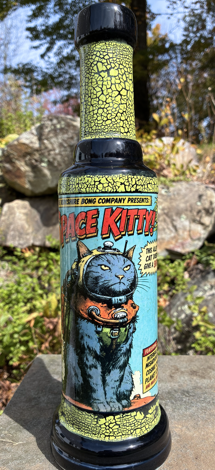 Space Kitty Alley Cat Comic Ceramic Bong