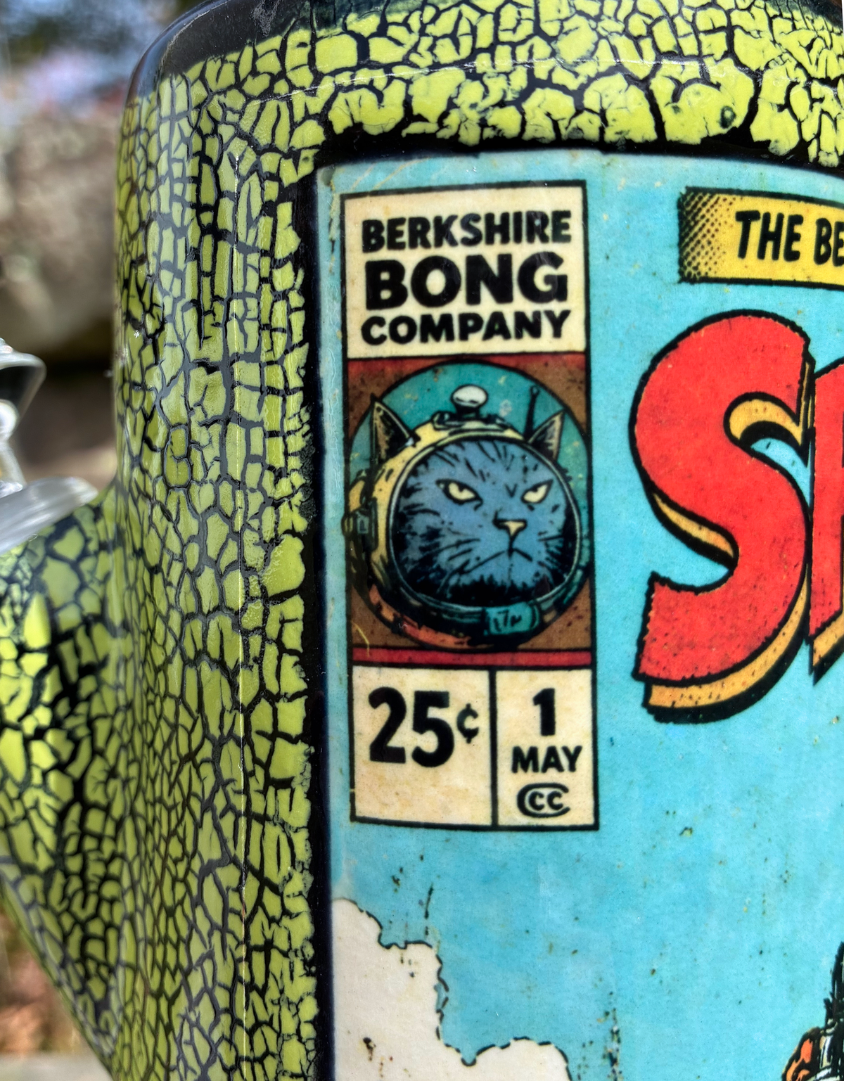 Space Kitty Alley Cat Comic Ceramic Bong