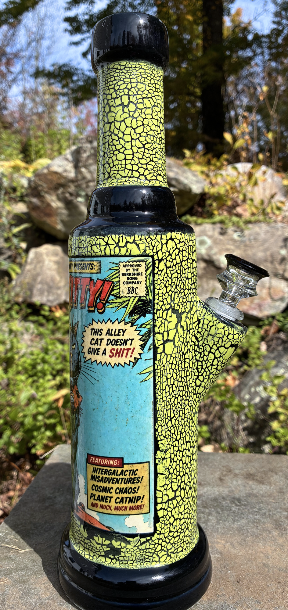 Space Kitty Alley Cat Comic Ceramic Bong