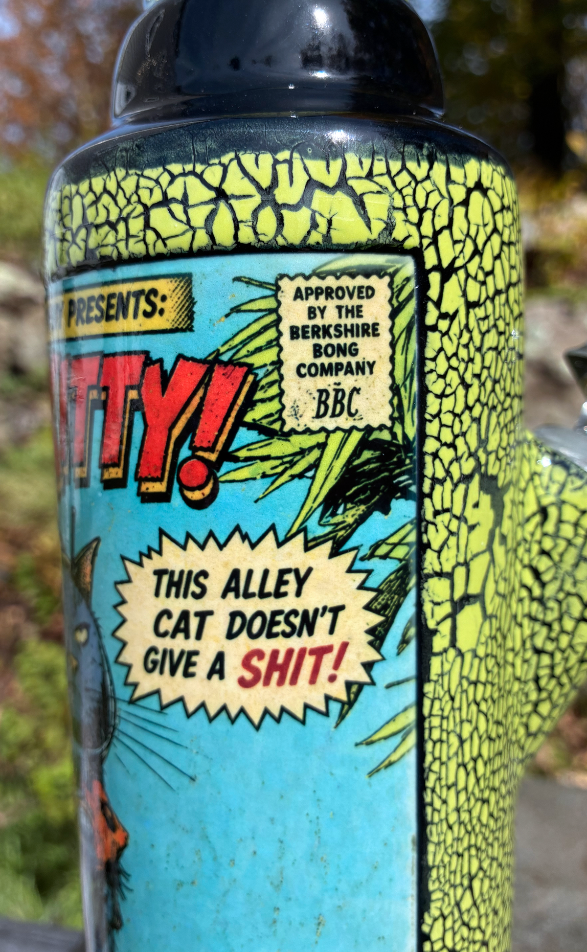 Space Kitty Alley Cat Comic Ceramic Bong