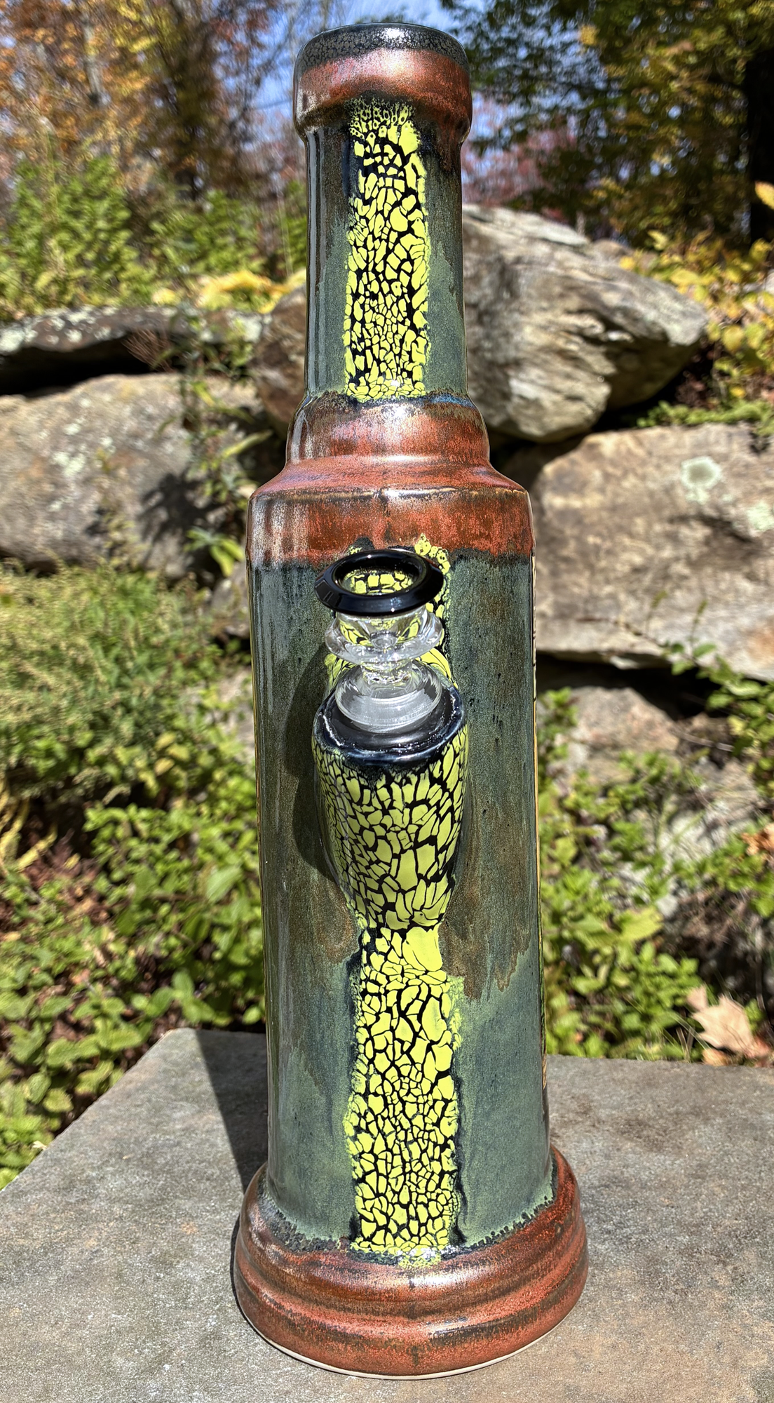 Stoned Strong Blue Chimp Handmade Ceramic Bong