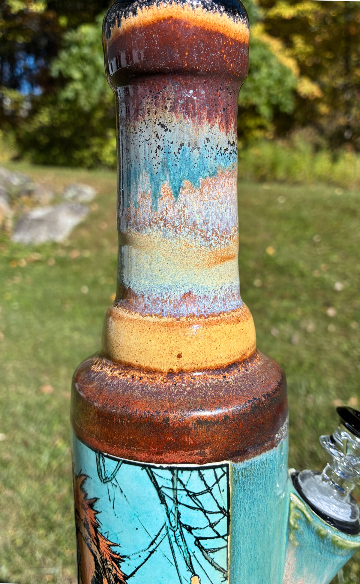 Inner Strength Tiger Handmade Ceramic Bong